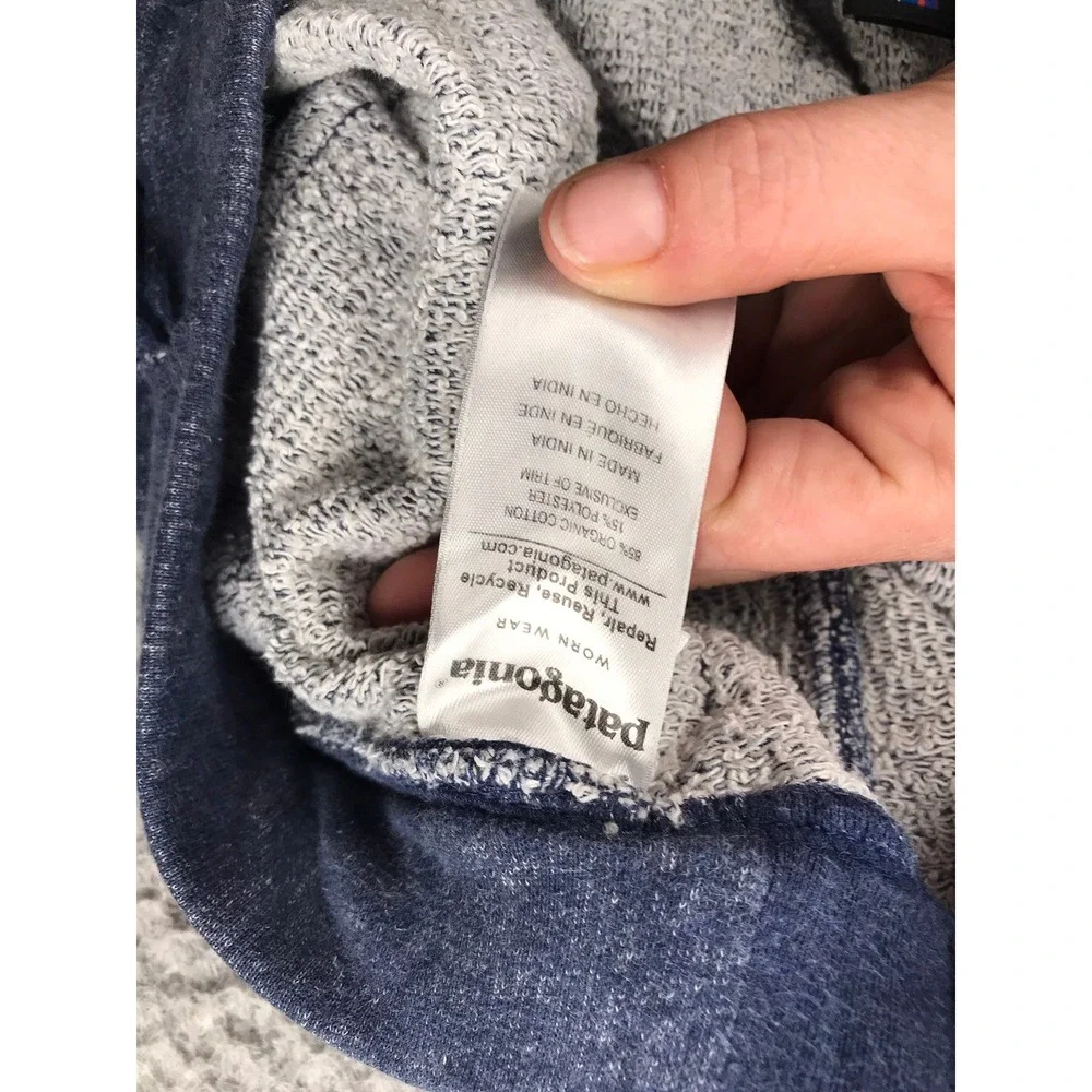 Patagonia Mahnya Fleece Pants Mens XL Blue Organic Cotton Sweatpants‎ Jogger